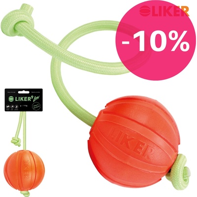 LIKER Míček pro psy LUMI se svítícím provazem 9 cm