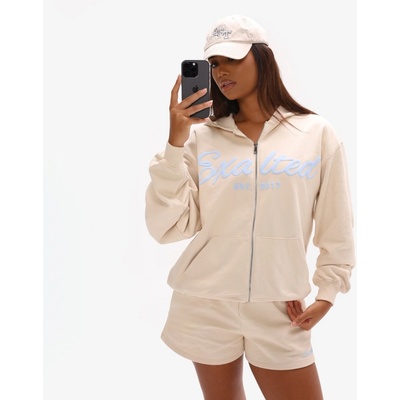 Exalted dámská oversized mikina Off-Duty Zip světle béžová – Hledejceny.cz
