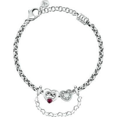 Morellato Romantický ocelový náramek se srdíčky Drops SCZ1420