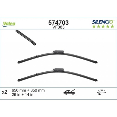 Valeo Silencio Flat Blade set 650+350 mm VA 574703