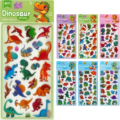 JUNIOR Samolepky Dinosaurus 11x24 cm (mix dizajnov /cena 1 bal)