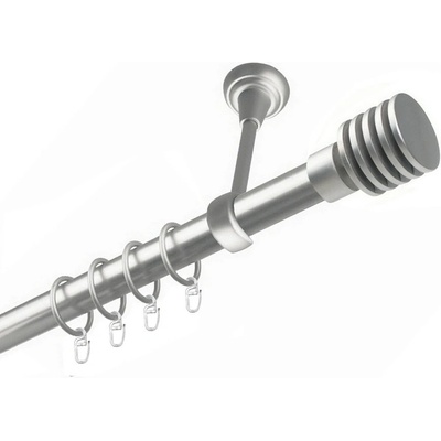 OK-GarnýžeCZ Garnýž kovová jednořadá 25mm Talarki satina 120 cm do stropu / kroužky s háčkem