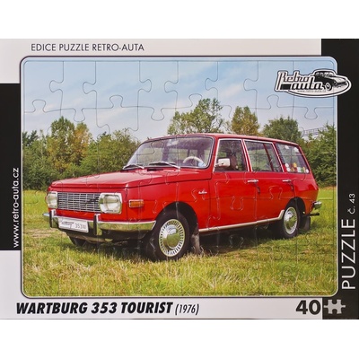 Retro-Auta č. 43 WARTBURG 353 TOURIST 1976 40 dílků