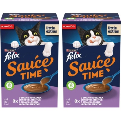 Felix Sauce Time Karma doplnok stravy pre dospelé mačky 12 x 40 g