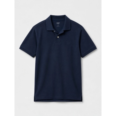 GAP Piqué polo tričko Tmavě modrá