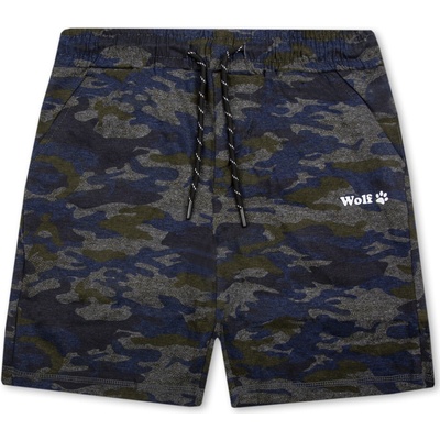 Wolf T2338 chlapčenské kraťasy modrá / maskáč