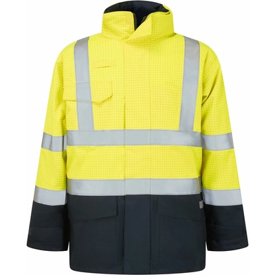Portwest S779 Nehorľavá vetrovka Bizflame Hi Vis Multi Protection Žltá Námornícka modrá