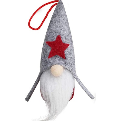 TUTUMI Vánoční skřítek závěsný šedý YX054 16cm