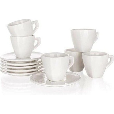 BANQUET šálok s tanierikmi Square ALBA A02884 6 x 120 ml