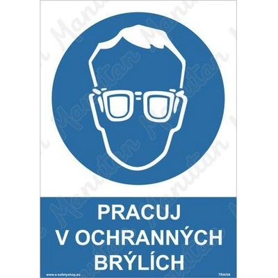 Manutan Pracuj v ochranných brýlích, plast 148 x 210 x 0,5 mm A5