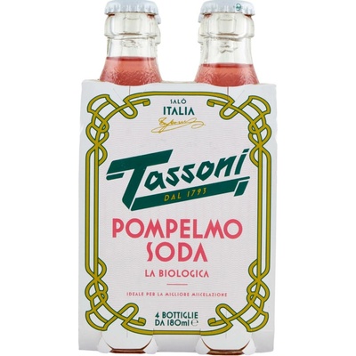 Tassoni Pompelmo Soda 4 x 180 ml