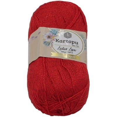 Priadza Lotus Lux 100g - 165 červená (7200)