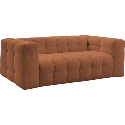 Bobochic Paris Terakotově oranžová bouclé rozkládací pohovka Cloud 228 cm