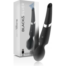 BLACK&SILVER BECK SUCTION & VIBRATION SILICONE RECHARGEABLE BLACK