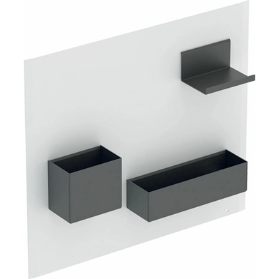 Geberit Magnetická tabule s přihrádkami, 45x39 cm, matná pískově šedá/matná láva - 500.649.JL.2