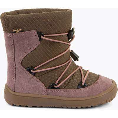Froddo Dětské barefoot sněhule Froddo Barefoot Tex Track Wool hnědá