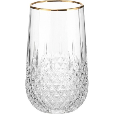 Clayre & Eef Průhledná skleněná sklenice na vodu _4 350 ml