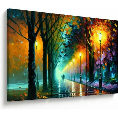 Obraz - Nočná prechádzka, trojdielne 120x80 cm