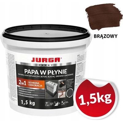 Tekutá lepenka Jurga hnědá vodotěsná 1,5 l na střechu