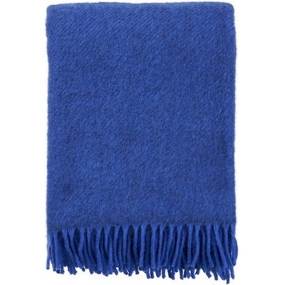 Klippan Švédsko Vlněný pléd Gotland blue Modrá 130x200