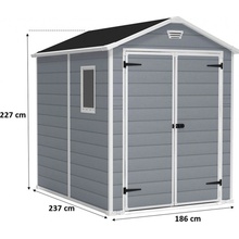 Keter Manor 6 x 8 DD šedý
