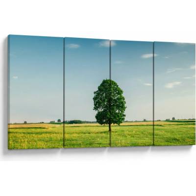 Obraz stromu na louce, Čtyřdílný 160x80 cm