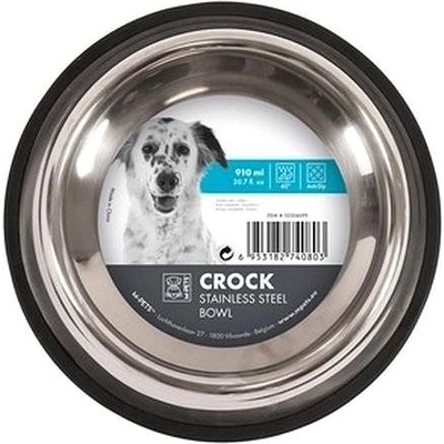 M-Pets Crock Miska nerezová s gumou L 0,91 l – Hledejceny.cz