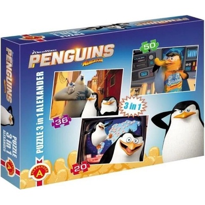Alexander 3v1 Tučňáci z Madagaskaru 20 36 50 dílků