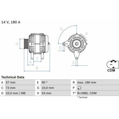 Alternátor BOSCH 0 986 082 200