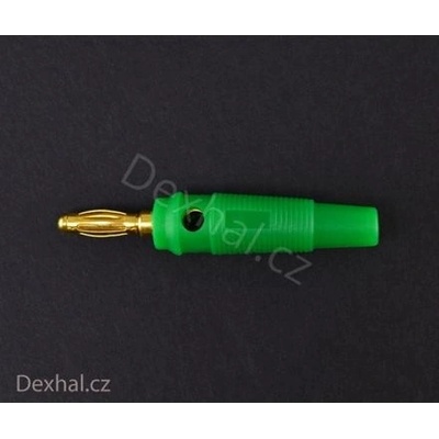 Banánek 4mm na kabel, zlacený, více barev barevná varianta Zelená – Hledejceny.cz