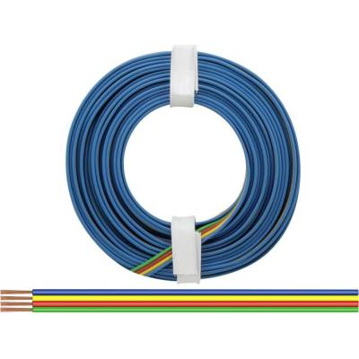 Donau Elektronik 418-5 opletenie / lanko 4 x 0.14 mm² zelená červená žltá modrá 5 m