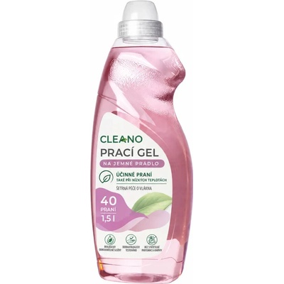 Cleano ekologický prací gel na jemné prádlo 1.5 l