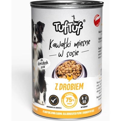 Tuf Tuf Adult kúsky mäsa s hydinou 415 g