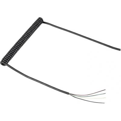 Tru Components 1570978 špirálový kábel 188 mm / 500 mm 4 x 0.12 mm² čierna