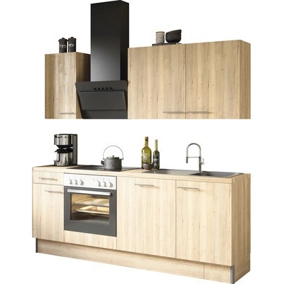 Optifit Kuchyňský blok Erik290 210 cm barva čela divoký dub matný barva korpusu divoký dub v nesmontovaném stavu