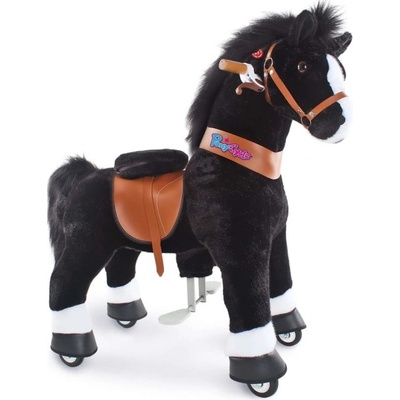 PonyCycle Mechanický jezdící kůň (na kolečkách) pro děti - černý varianta: Velikost 4 – Hledejceny.cz