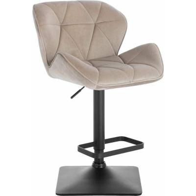 LuxuryForm Design Milano Velur na čiernej hranatej podstave / latte