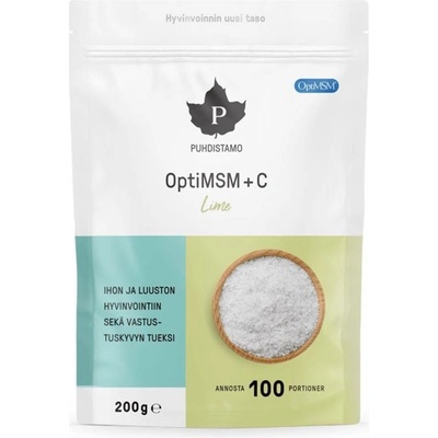 Puhdistamo OptiMSM + C lime podpora pohybového aparátu limetka 200 g