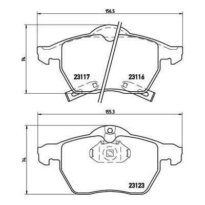 BREMBO Sada brzdových platničiek kotúčovej brzdy P59048