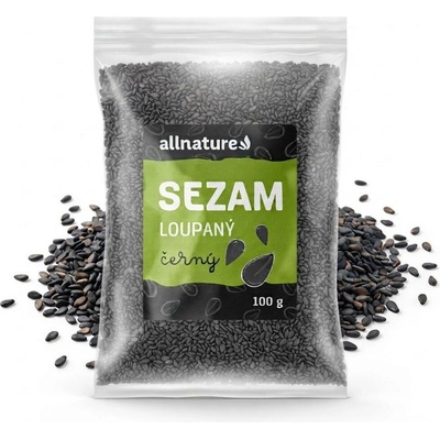 Allnature Sezam černý loupaný 100 g