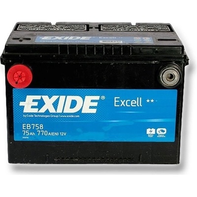Exide Excell 12V 75Ah 770A EB758