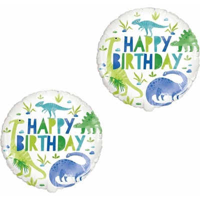 Balón foliový DINOSAURUS Happy birthday narozeniny 45 cm U78317