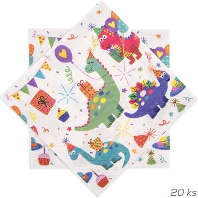 Orion Servítky Dinosaury 20 ks 33x33 cm