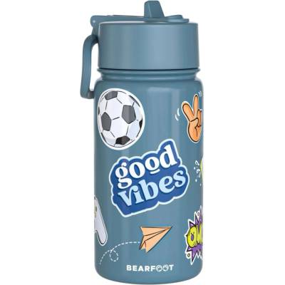 Bearfoot termoláhev s brčkem 400 ml Blue good vibes