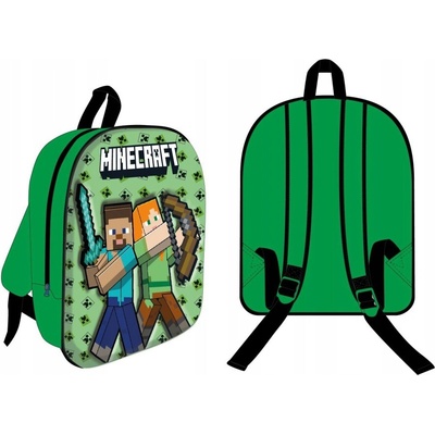Predškolský ruksak s jednou priehradkou Mister License Minecraft zelený