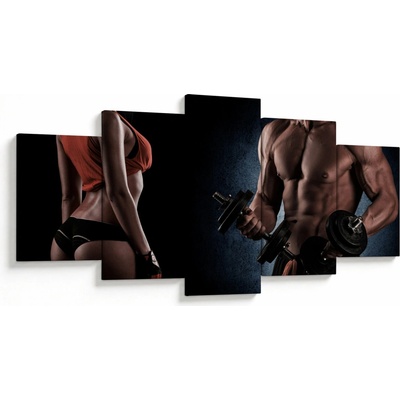 Obraz - Fitness, päťdielne 150x80 cm