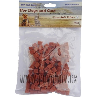 For Dog & Cat Soft tuňákové maso-kostičky cca 1 cm 80 g