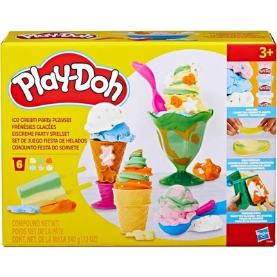 play-doh ledová zmrzlinová párty – kreativní sada na zmrzlinu z modelíny