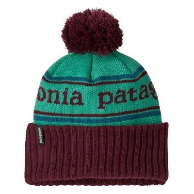 Patagonia K's Powder Town Beanie zelená/hnedá