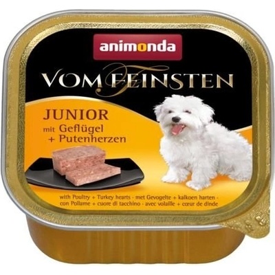 Animonda Vom Feinsten Junior Dog drůbeží a krůtí srdce 5 x 150 g – Hledejceny.cz